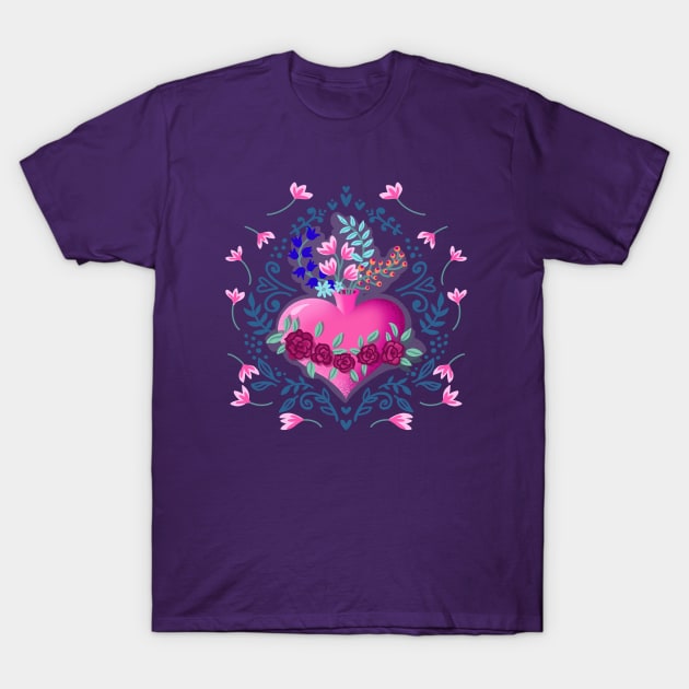 blooming heart T-Shirt by Lamalou Design